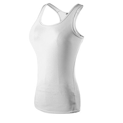 New Yoga Tops Women Sexy Gym Sportswear Vest Fitness tight woman clothing Sleeveless Running shirt Quick Dry White Yoga Tank Top